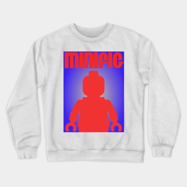 Retro Large Black Minifig, Customize My Minifig Crewneck Sweatshirt by ChilleeW